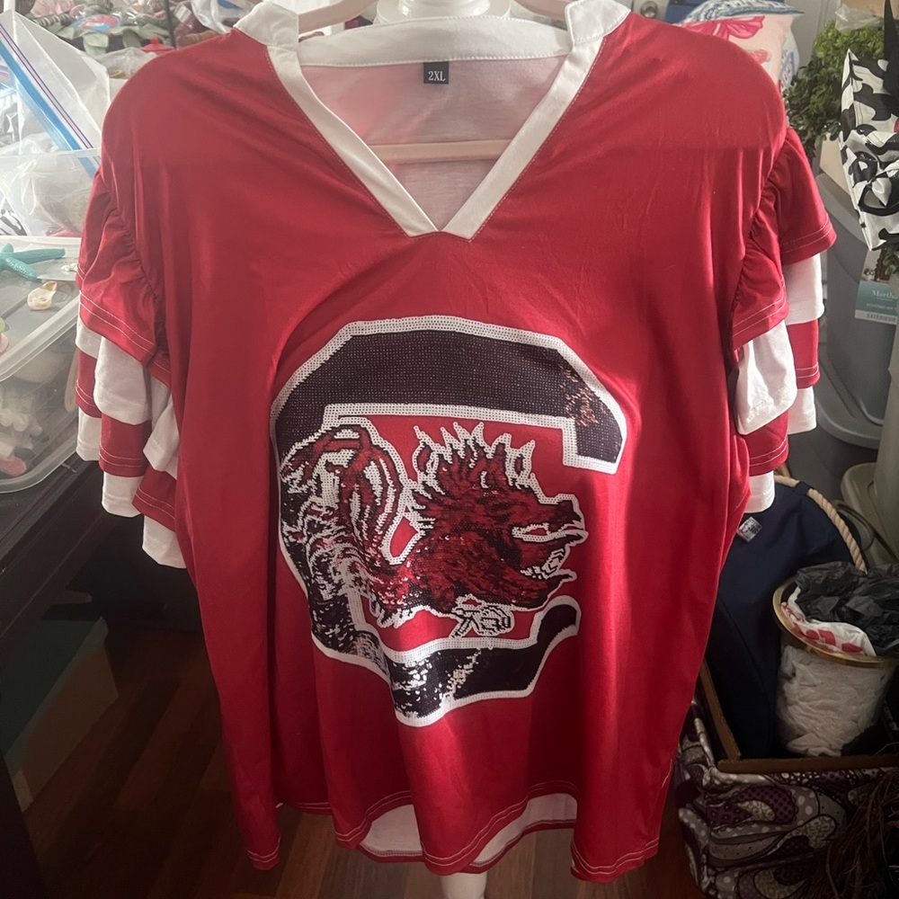 South Carolina gamecocks USC  V-Neck Top 2XL